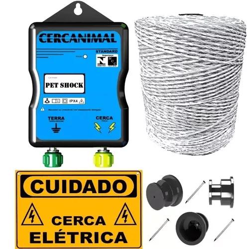 Eletrificador Cerca Eletrica Para Cães Petshok Kit Completo