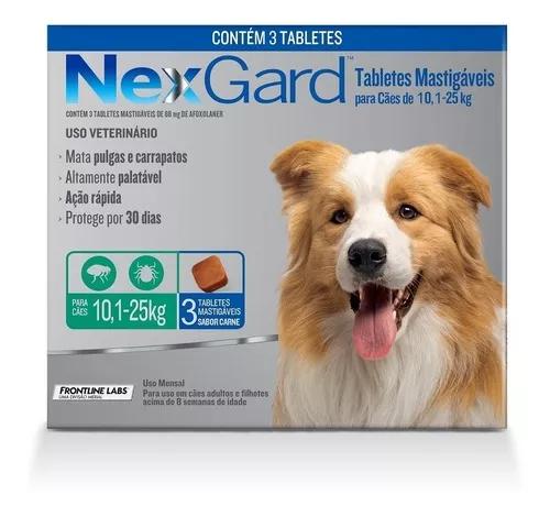 Nexgard Promoção Antipulgas E Carrapatos 10 A 25kg C/3