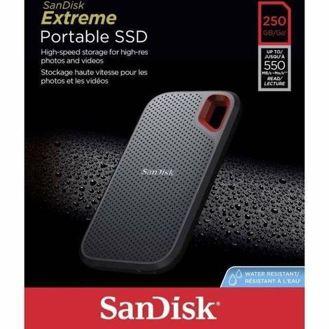 Ssd Externo Extreme SanDisk 250gb lacrado, passo cartão