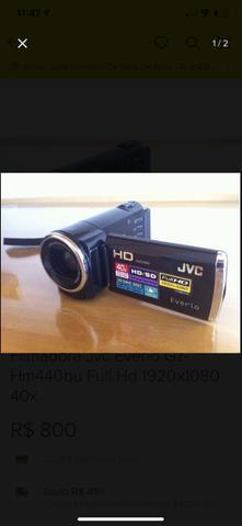 Vendo filmadora JVC HD Gz-hm30 pra desapegar logo baratinha