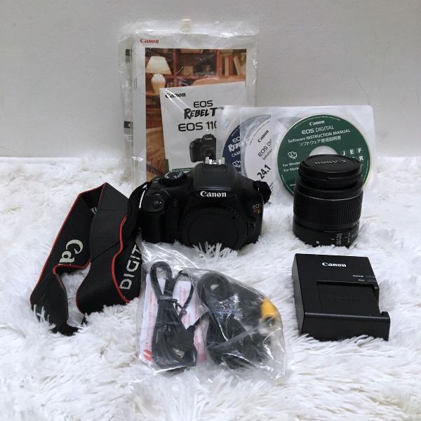 camera digital canon t3 eos rebel kit completo (lente