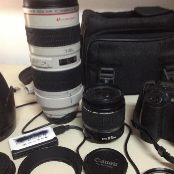 camera fotografica canon e lente tele