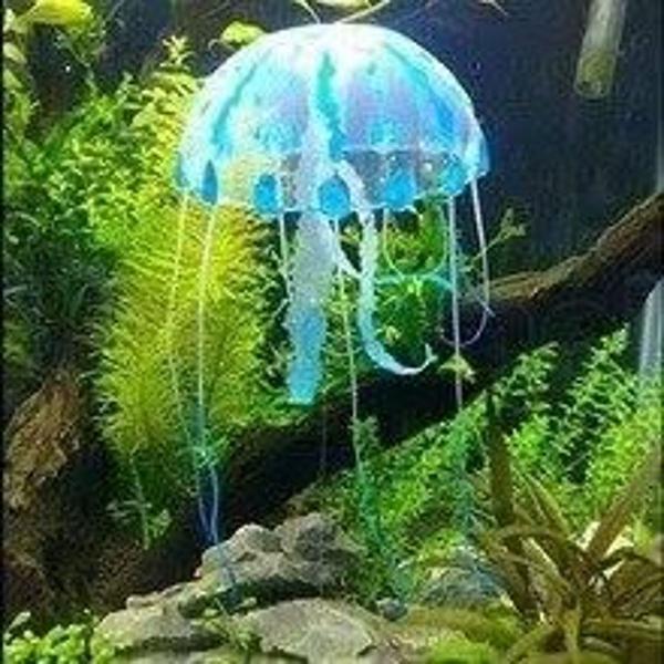 decoração para aquário água viva silicone