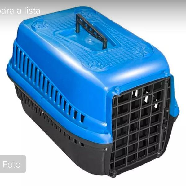 gaiola para transporte de cães e gatos . Nas cores azul e