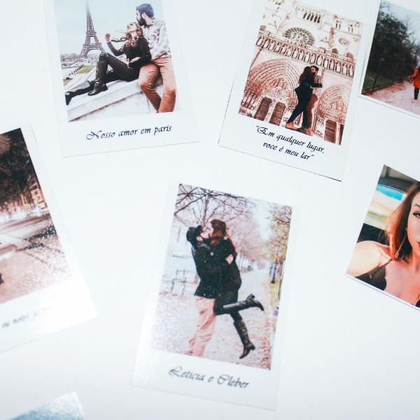 kit 4 foto imãs polaroid de frase personalizado