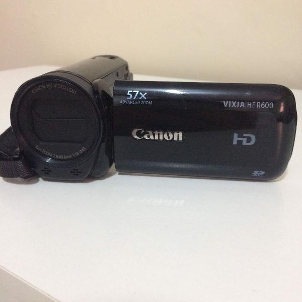 kit canon vixia hf r600 + tripé e iluminação