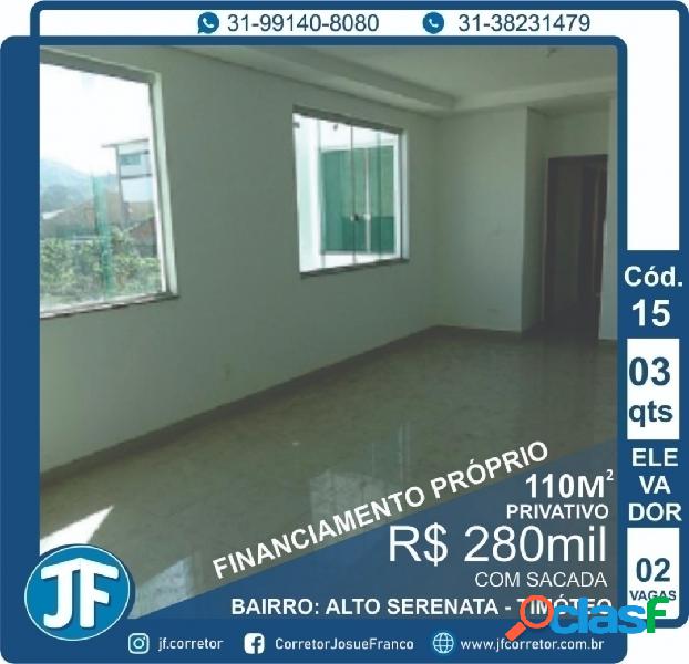 APARTAMENTO 3 QUARTOS ALTO SERENATA COD 15