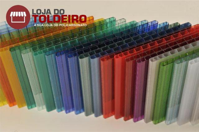 Chapas de policarbonato alveolar 4mm - 6,00 x 1,05 ou 3,00 x