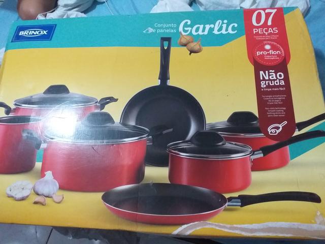 Conjunto de Panelas Brinox Garlic - 7 peças