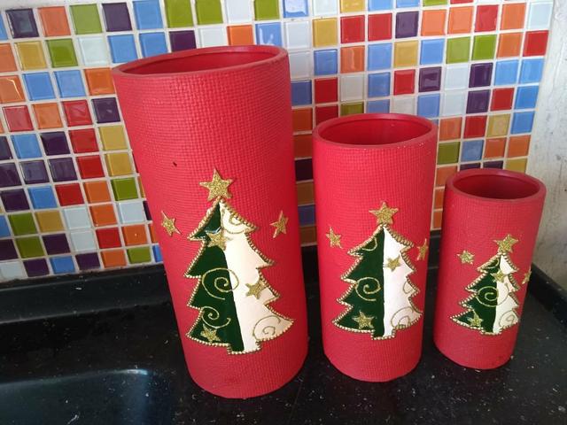 Kit de 3 Vasos de Natal