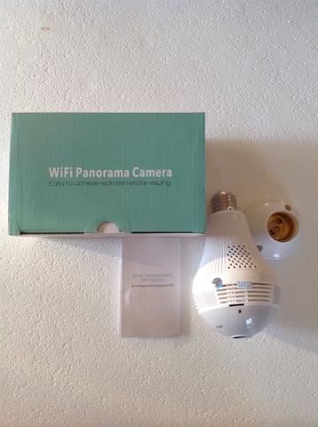 Lâmpada espiã câmera ip led Wi-Fi hd