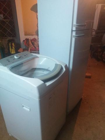 Máquina de lavar brastemp 9kg, geladeira Dako,110 volts.