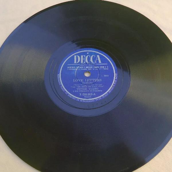 disco 78 rpm victor young e orquestra together love letters