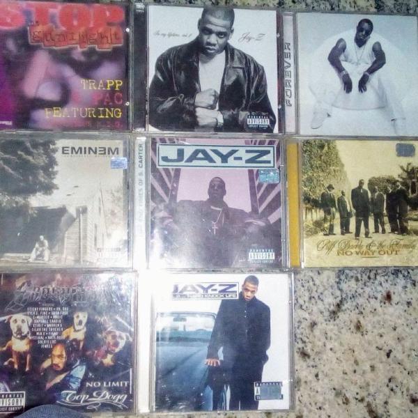 lote 8 cd's hip hop jay-z, puff daddy, snoop dogg