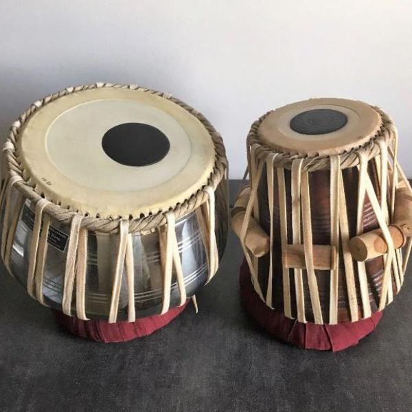 tabla indiana instrumento musical profissional + softcase