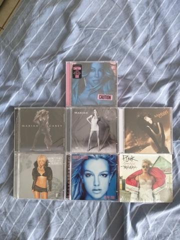 CDs Mariah Carey, Britney e P!nk