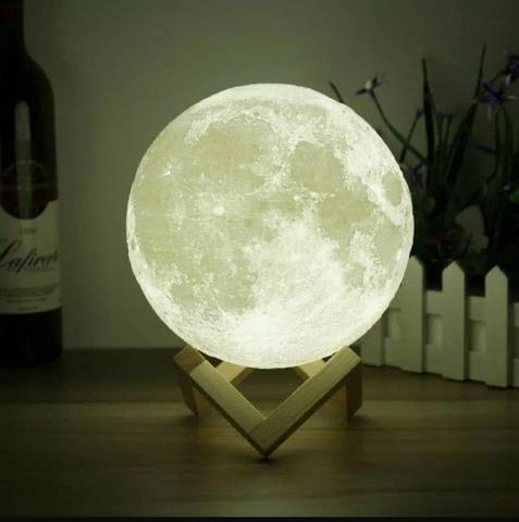 Luminária lua cheia 3D 15 Cm
