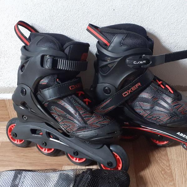 Patins Oxer n36 + kit de proteção