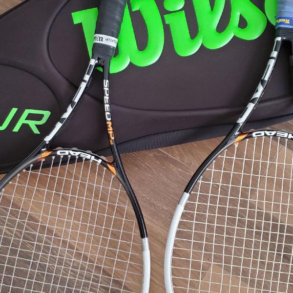 Raqueteira e raquetes de tênis