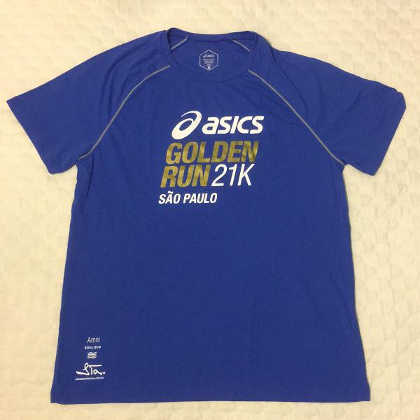 camisa dryfit asics meia maratona golden run 21k são paulo