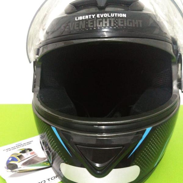 capacete pro tork evolution g6 788 - preto e azul