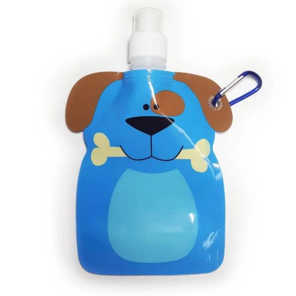 garrafa squeeze dobrável água suco cachorro cão