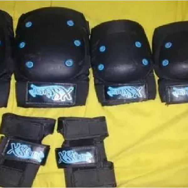 kit proteção para skate/patins x-seven