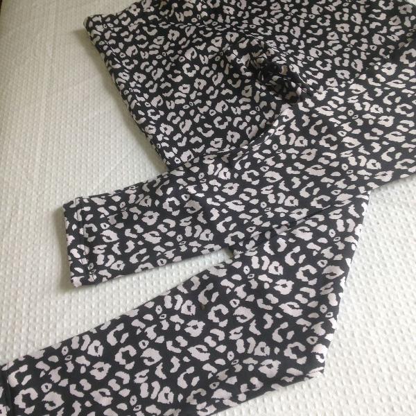 leg estampada branco/preto