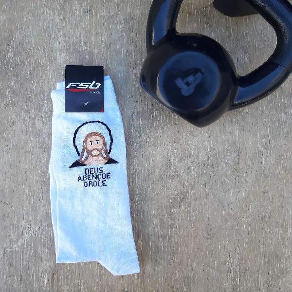 meia personalizada deus abençoe o rolê