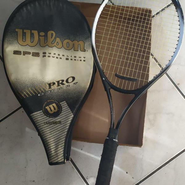 raquete tênis wilson sps pro court oversize c/capa original