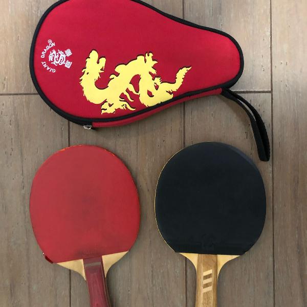 raquetes ping-pong e capa