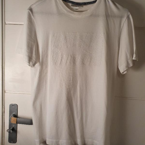 Camiseta Branca Estampada Lacoste