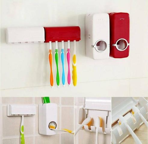 Dispenser de creme dental+suporte para escovas