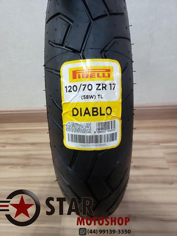 Pneu Pirelli Diablo - 120/70-17 - NOVO - Queima de estoque