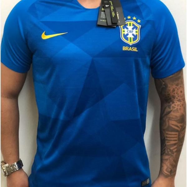 camiseta seleção brasileira fc azul 2018 tamanho gg