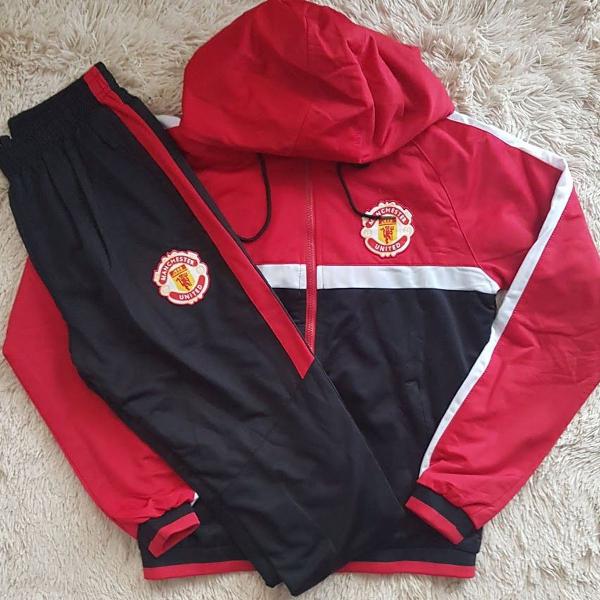 conjunto agasalho manchester united infantil tam 16