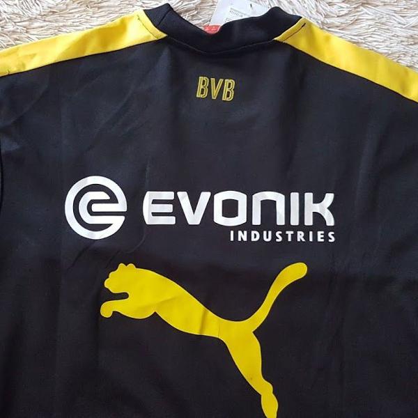 jaqueta borussia dortmunt preta puma tam m