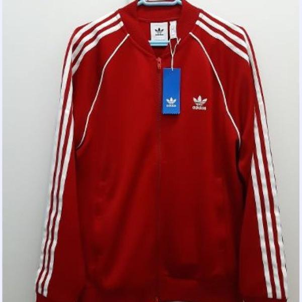 jaqueta sst adidas Vermelha