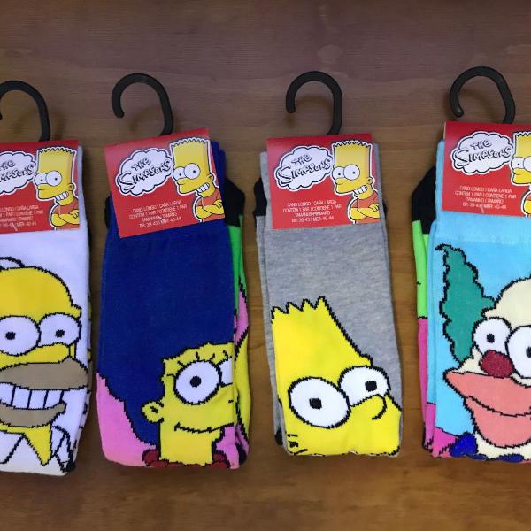 kit meias os simpsons homer bart margie e krusty