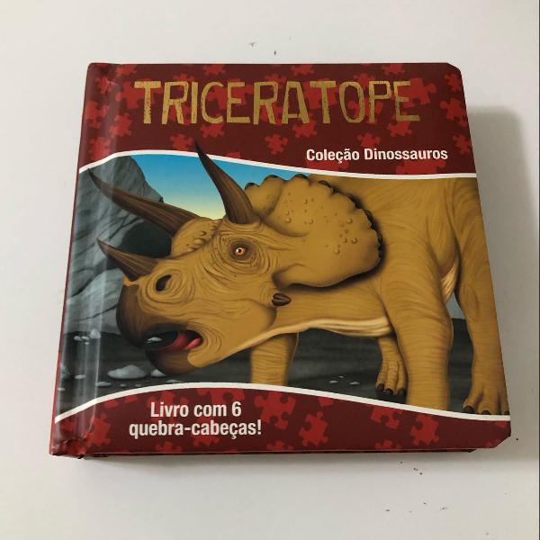 livro infantil triceratope - coleção dinossauros - contém