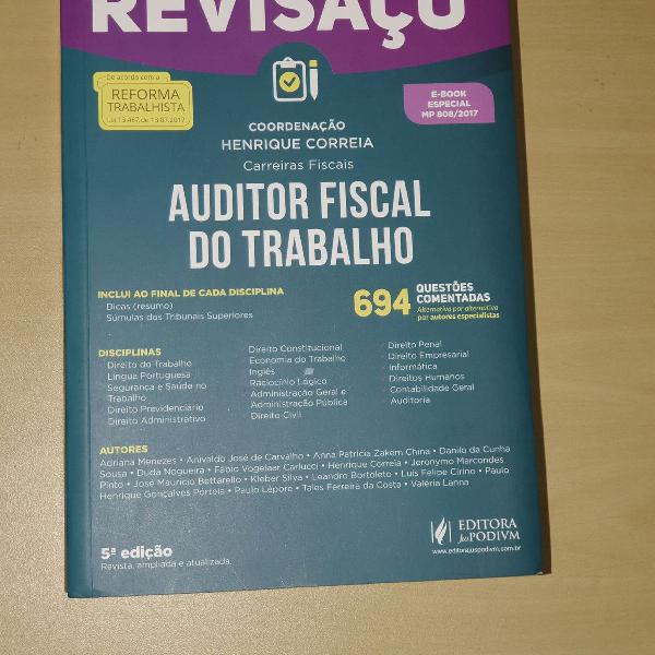 livro revisaço carreiras fiscais auditor fiscal do trabalho