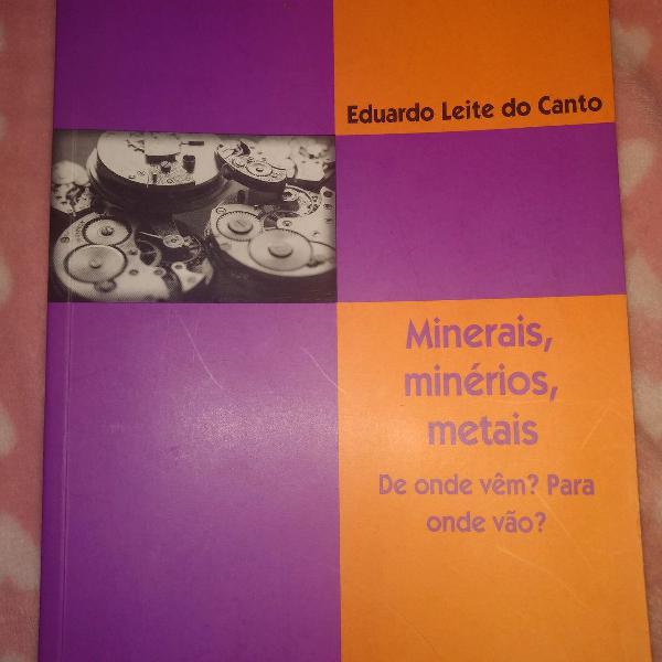 livro sobre minerais, minérios, metais