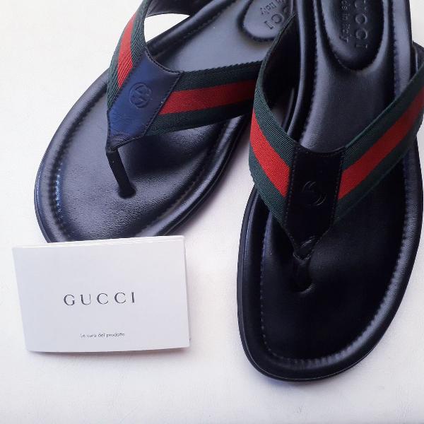 sandália gucci *nova* masculina