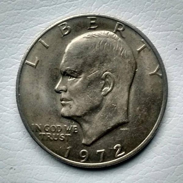 2 moedas - one dollar - u.s.a. 1979 e 1972- niquel