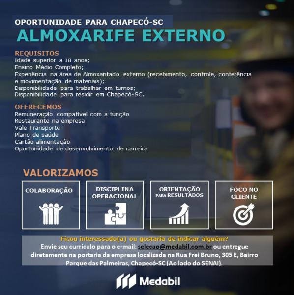 ALMOXARIFE EXTERNO (PÁTIO AO AR LIVRE