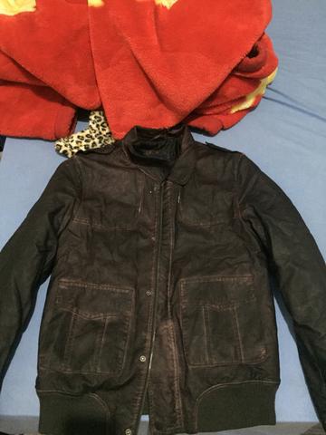 Jaqueta de couro casual