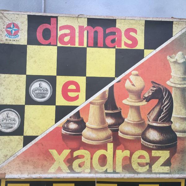 Jogo de Dama e Xadrez - Anos 80