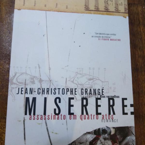 Livro: Jean Christophe Grangé Misere Assassinato em quatro