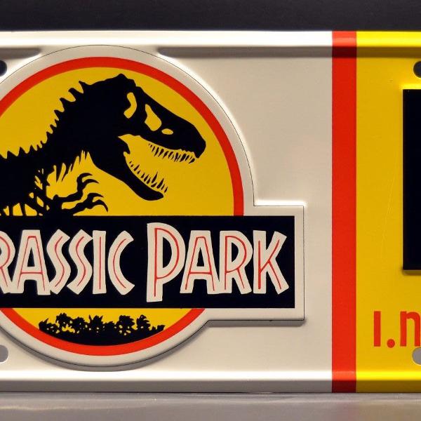 Placa do Jeep Jurassic Park
