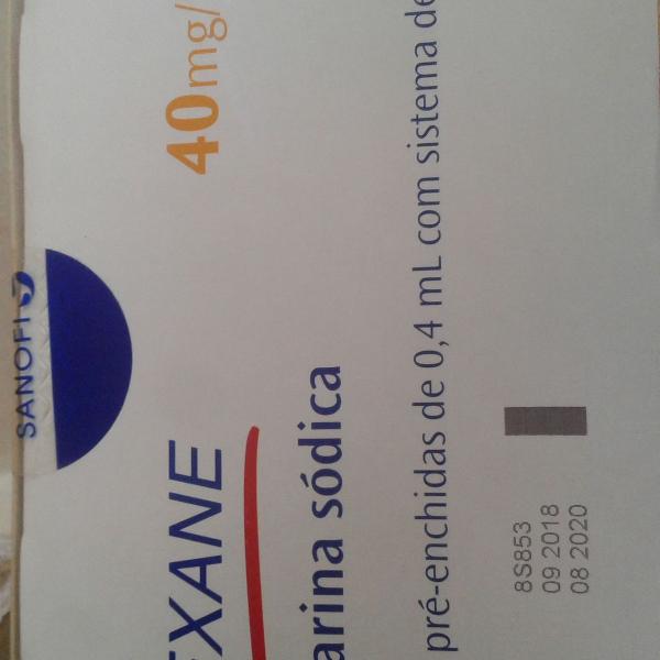 clexane de 40 mg/0,4ml ( enoxaparina )c/ 10 seringas ,